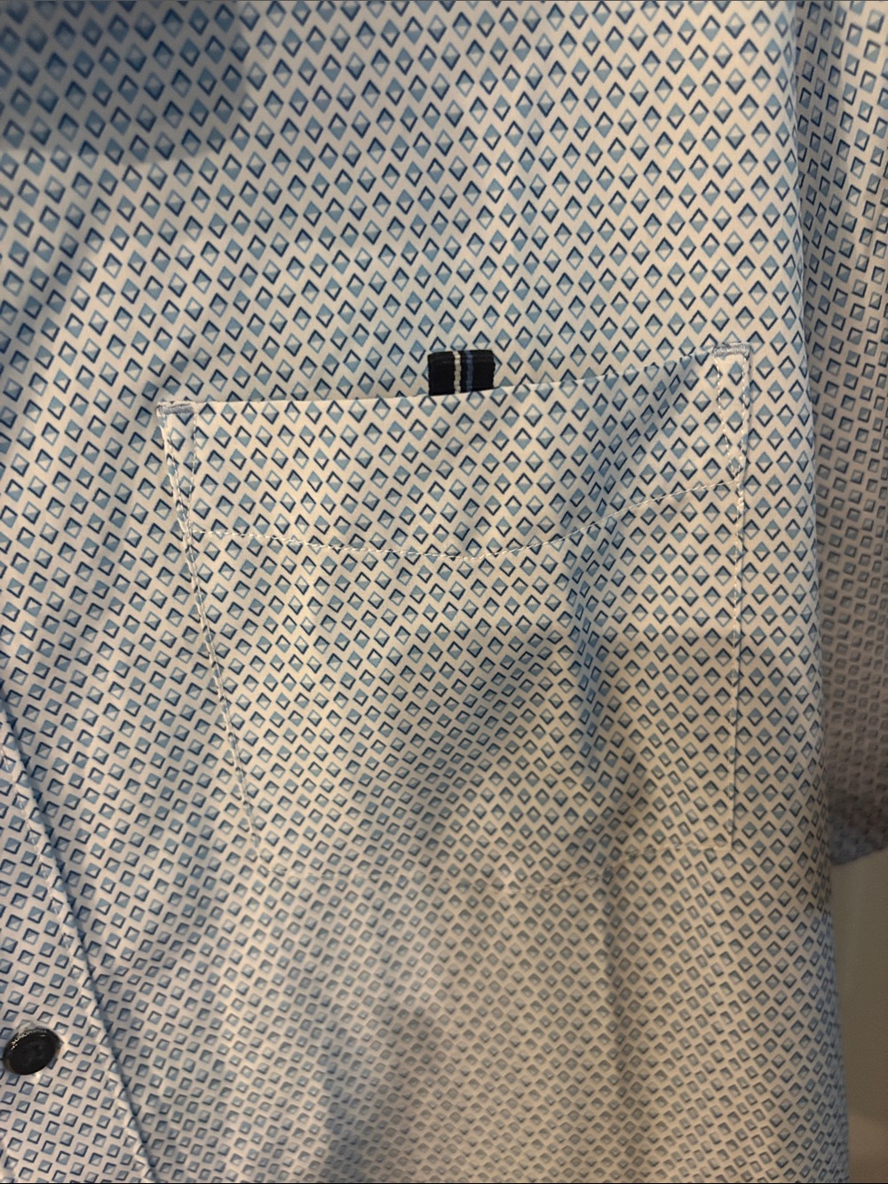 MENS 7 DIAMONDS CASUAL BUTTON UP SHIRT - Picture 5 of 9